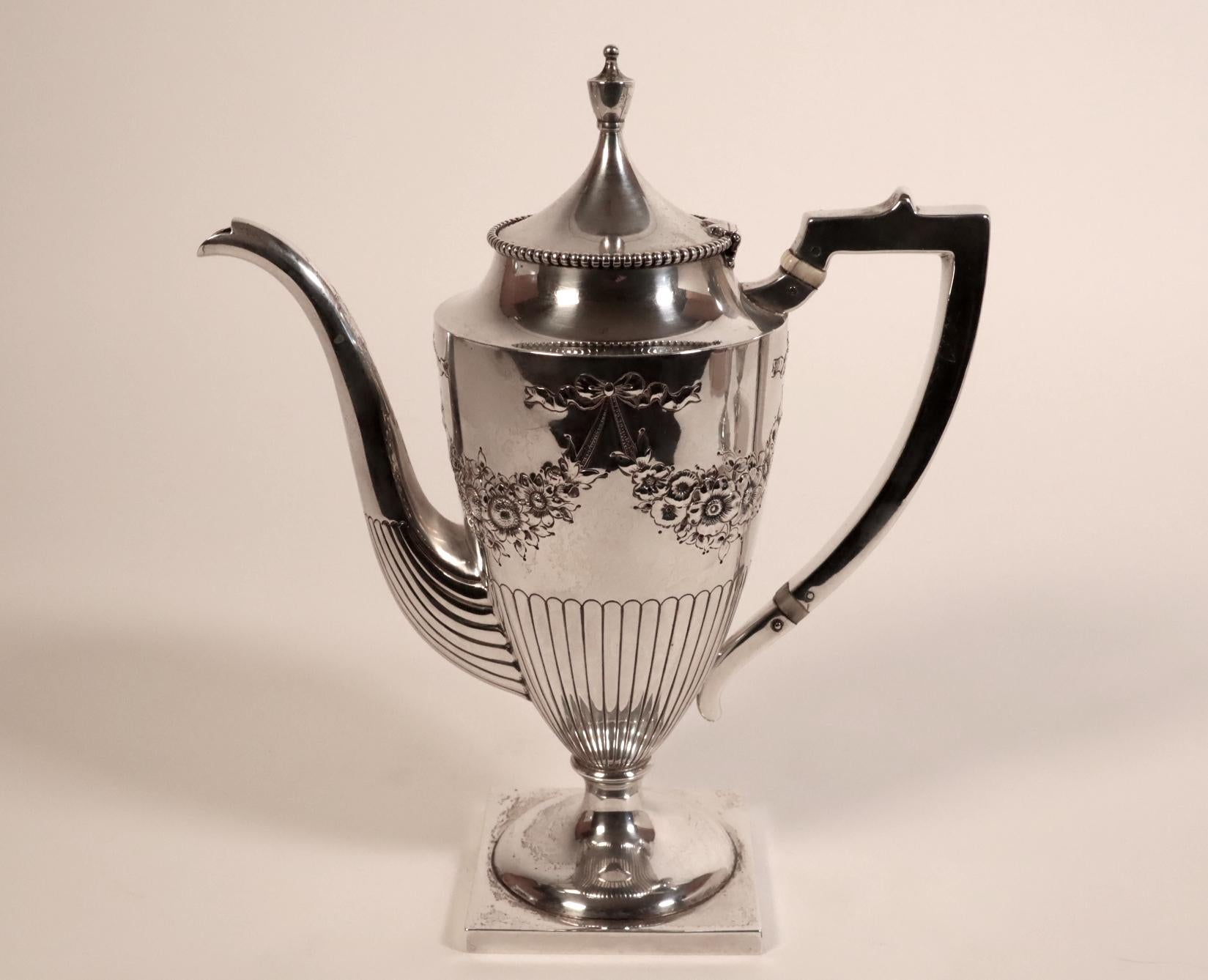 Edwardian Store closing March 31.   Silver Three Piece Coffee Service Udall & Ballou For Sale