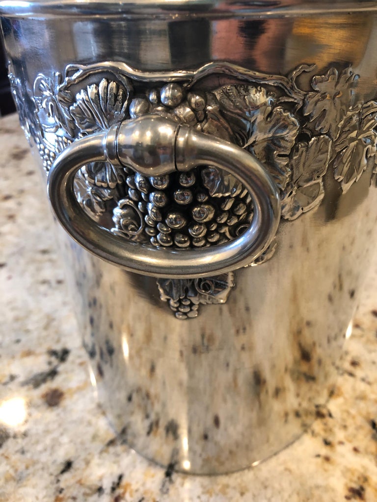 Classy French Dom Perignon Vintage Pewter Champagne Ice Bucket at 1stDibs