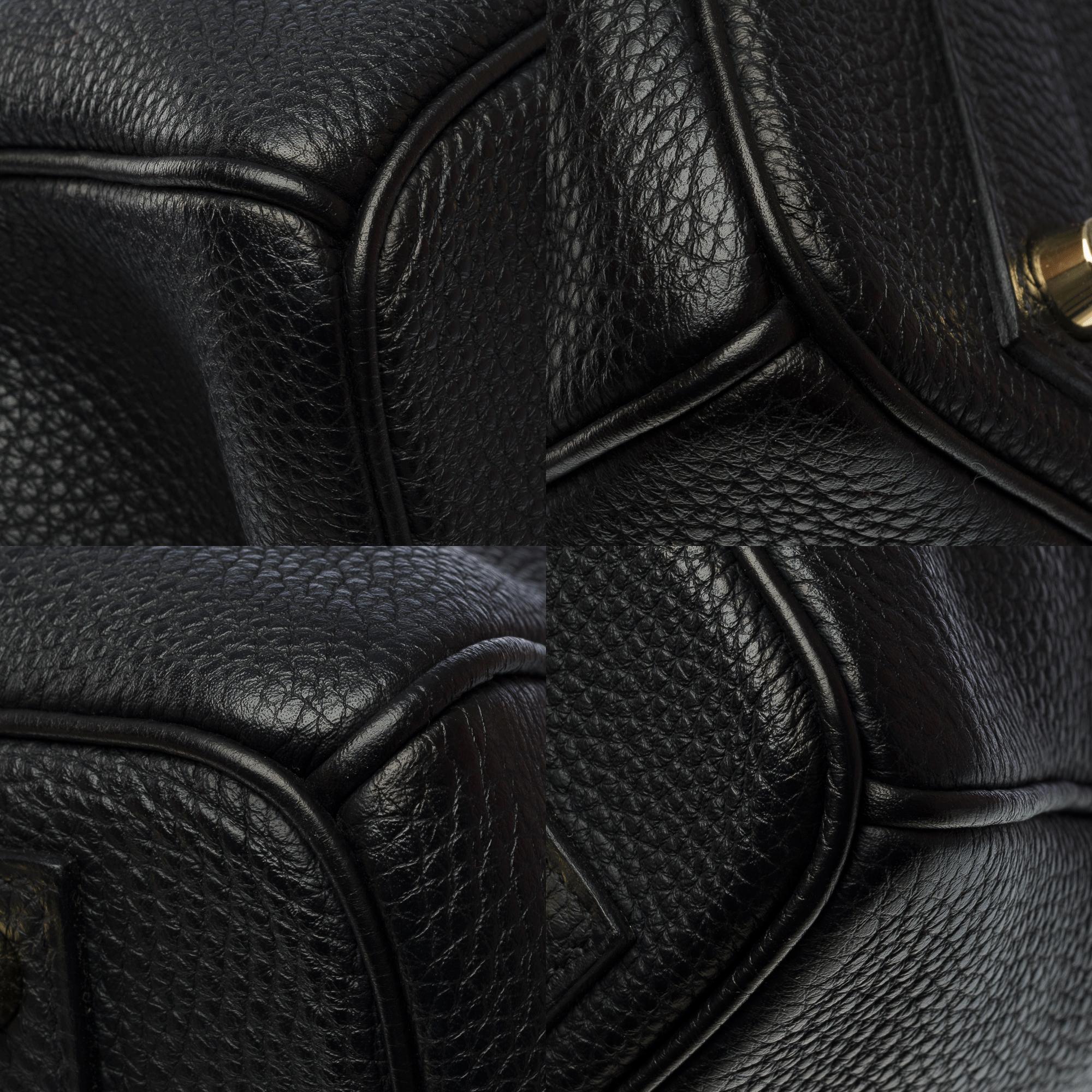 Classy Hermes Birkin 40 handbag in Black Togo Calf Leather, GHW For Sale 9