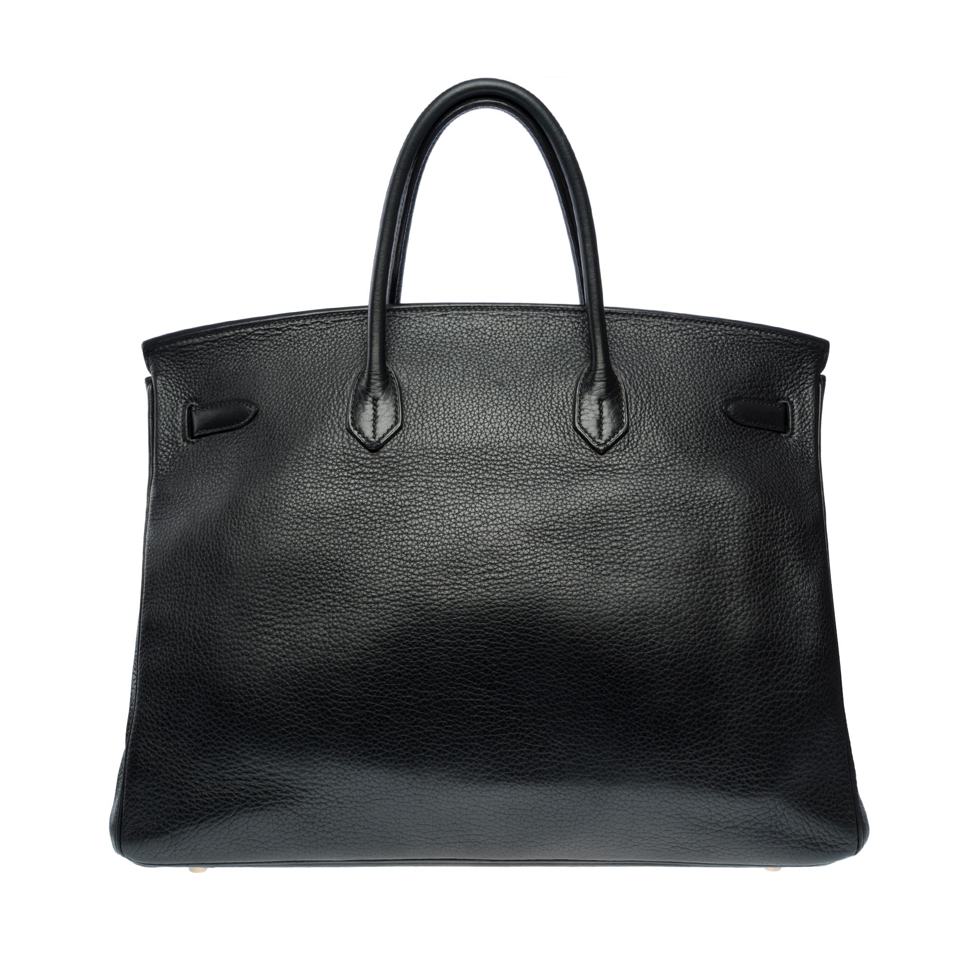 Classy Hermes Birkin 40 handbag in Black Togo calf leather, GHW In Good Condition In Paris, IDF