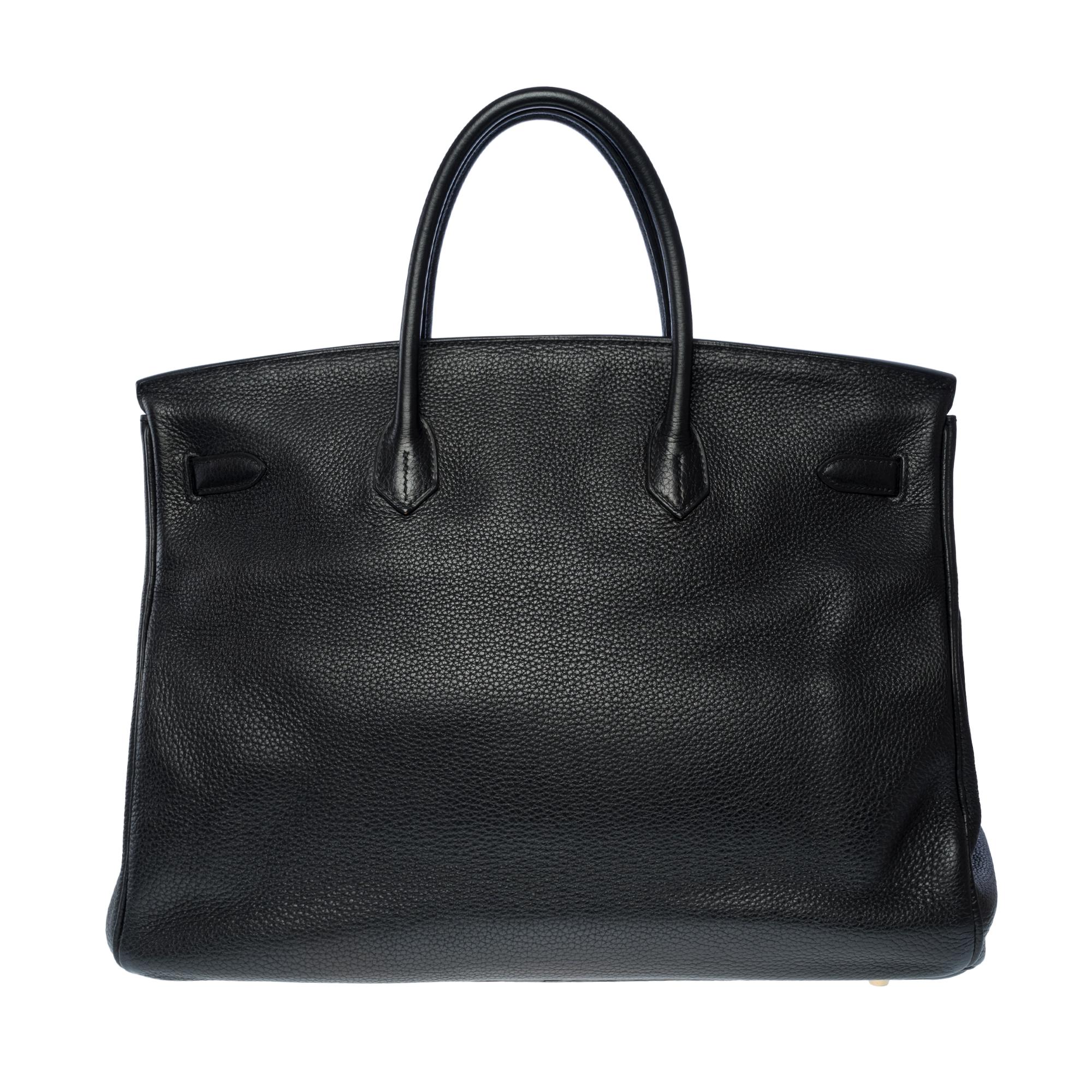Women's or Men's Classy Hermes Birkin 40 handbag in Black Togo calf leather, GHW For Sale