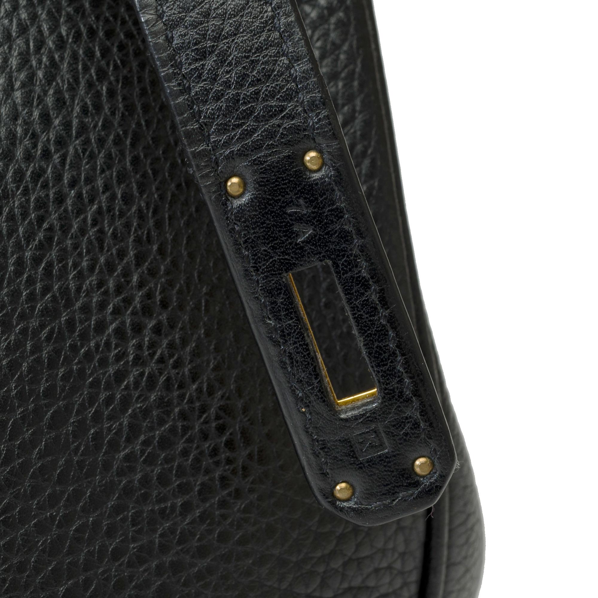 Classy Hermes Birkin 40 handbag in Black Togo calf leather, GHW 3