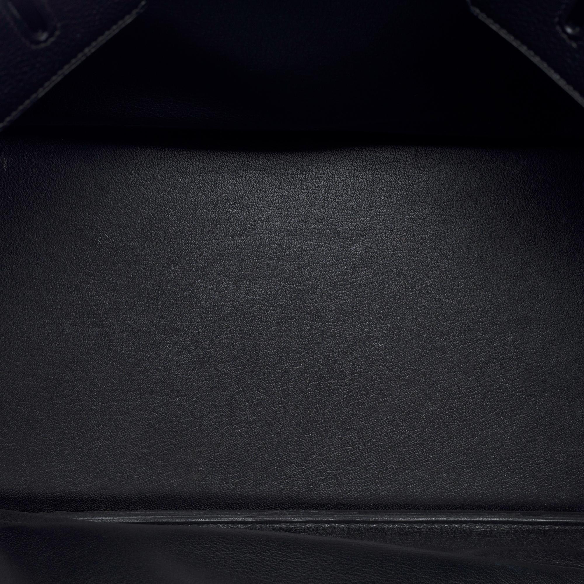 Classy Hermes Birkin 40cm handbag in Black Togo Calf leather, PHW 5