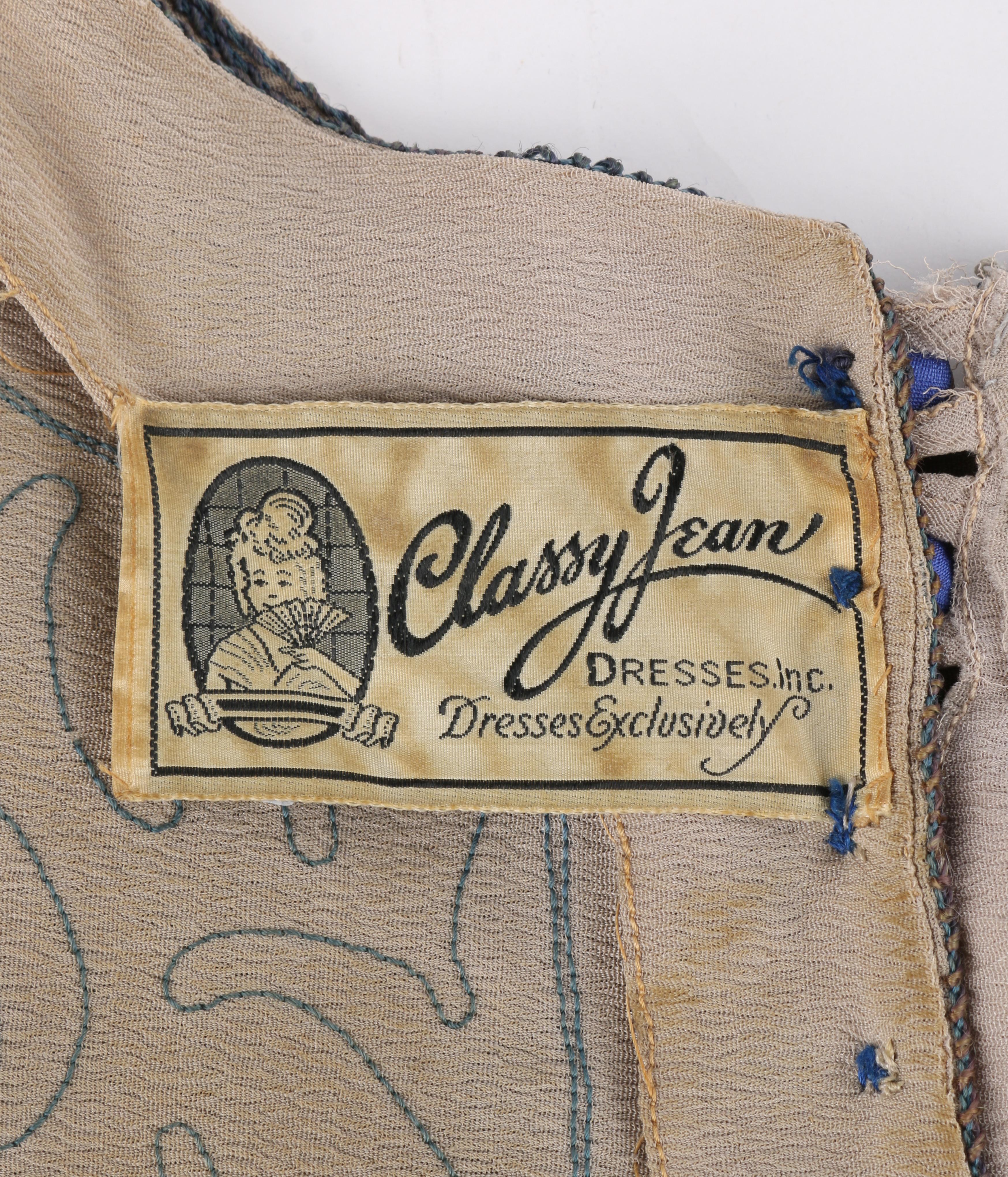 CLASSY JEAN c.1910’s Edwardian Satouche Shell Silk Bishop Sleeve Midi Dress For Sale 2
