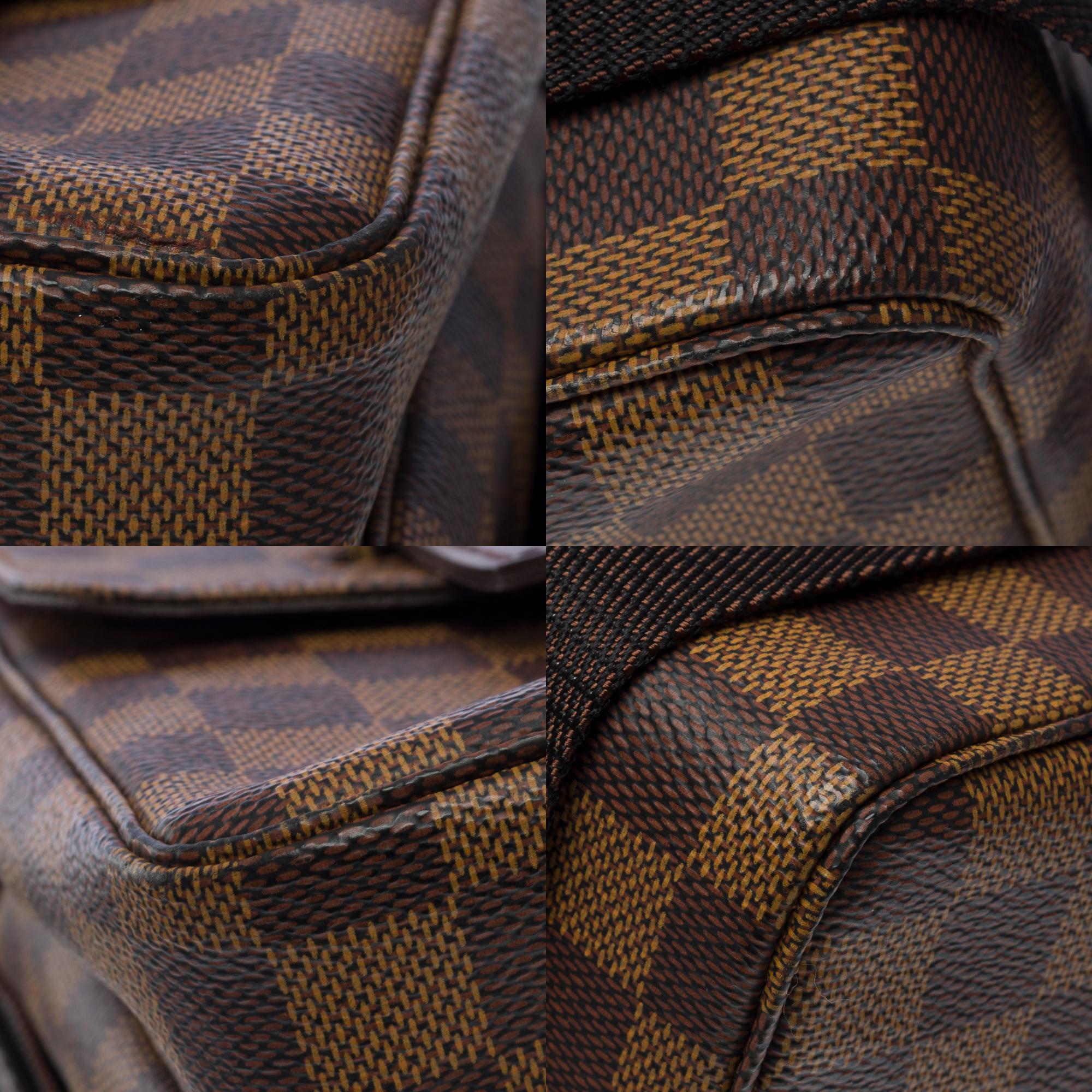 Classy Louis Vuitton Broadway Messenger shoulder bag in brown canvas, GHW 8