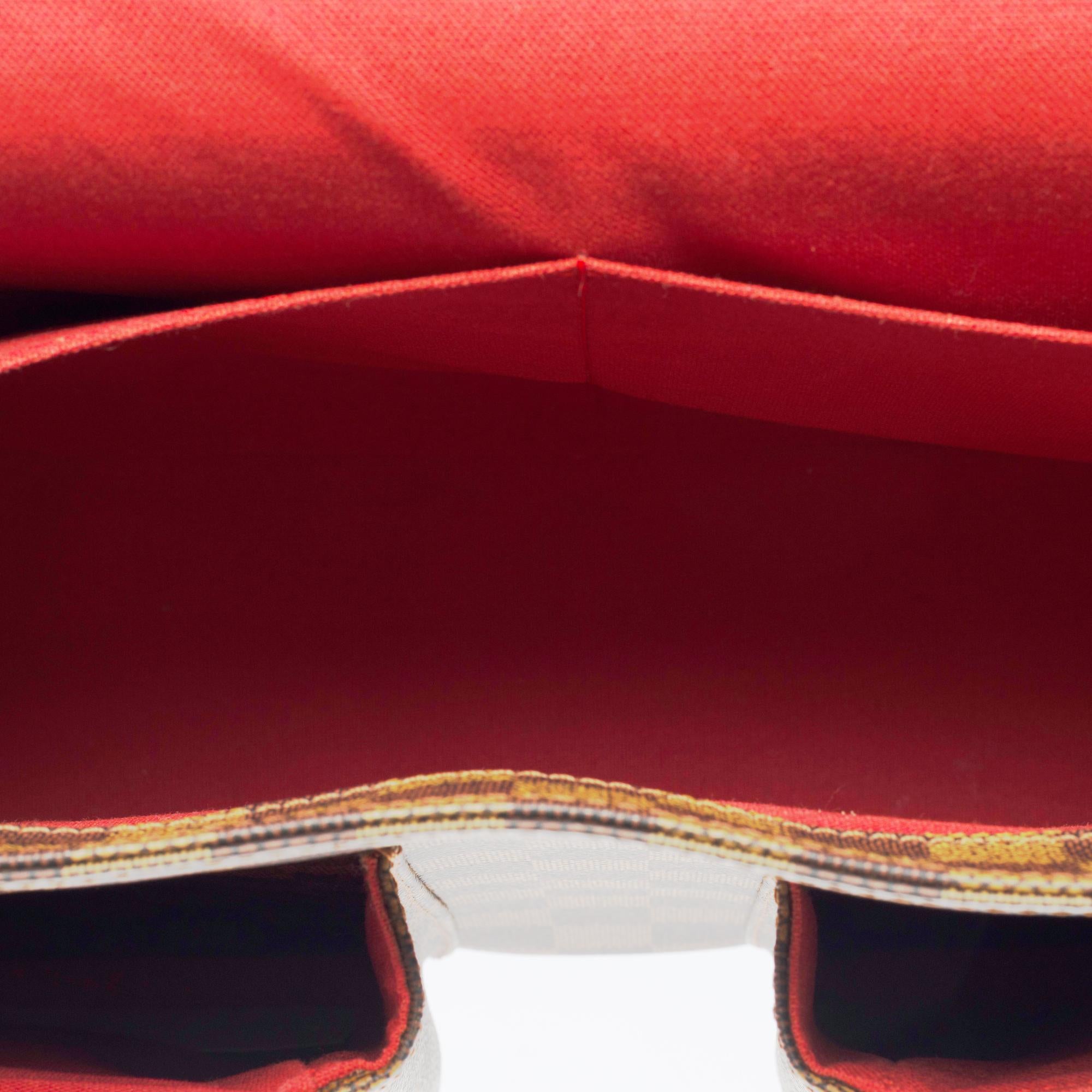 Classy Louis Vuitton Broadway Messenger shoulder bag in brown canvas, GHW 5