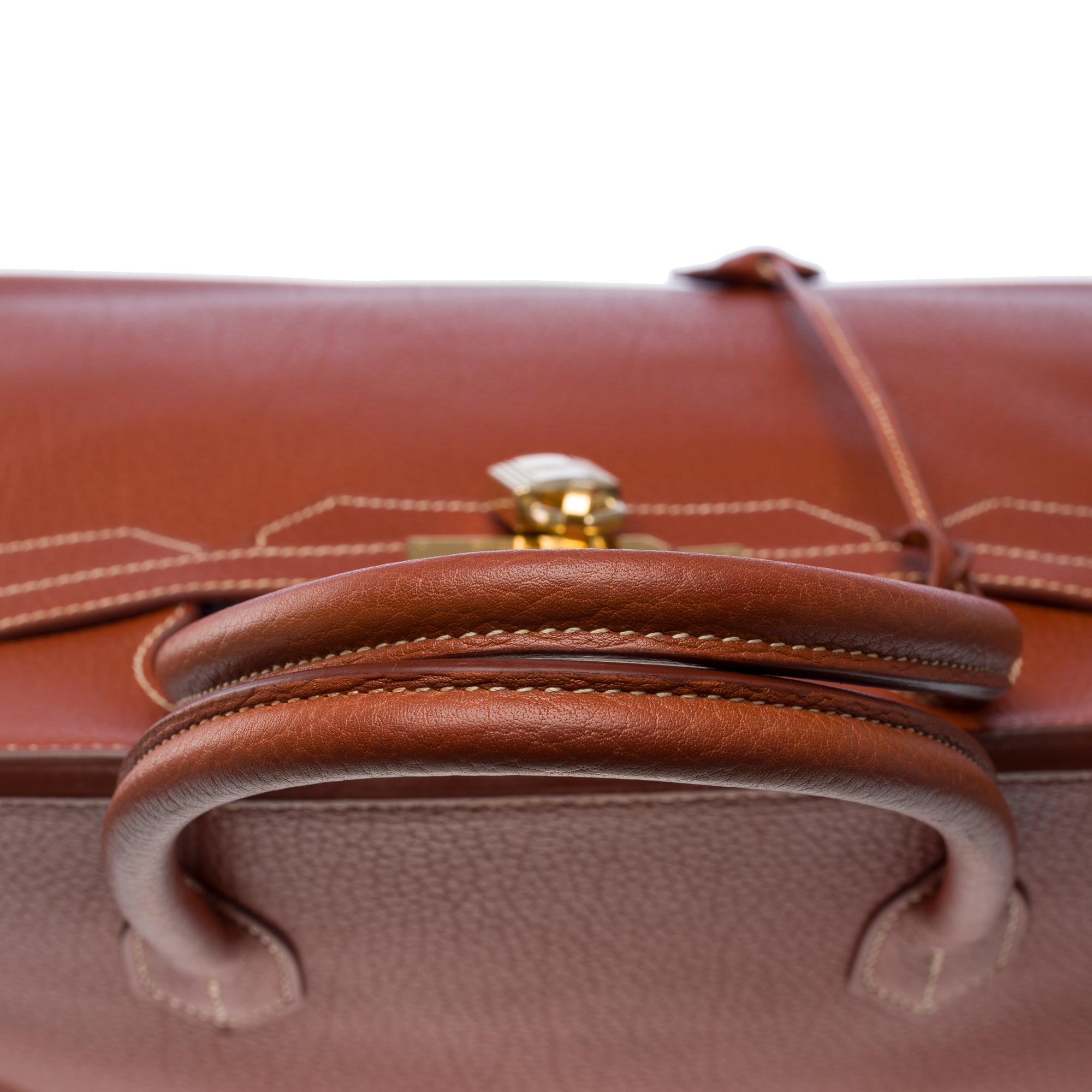 Classy & Rare Hermes Birkin 40 handbag in Brick Fjord leather, GHW 6
