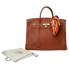 Classy & Rare Hermes Birkin 40 handbag in Brick Fjord leather, GHW