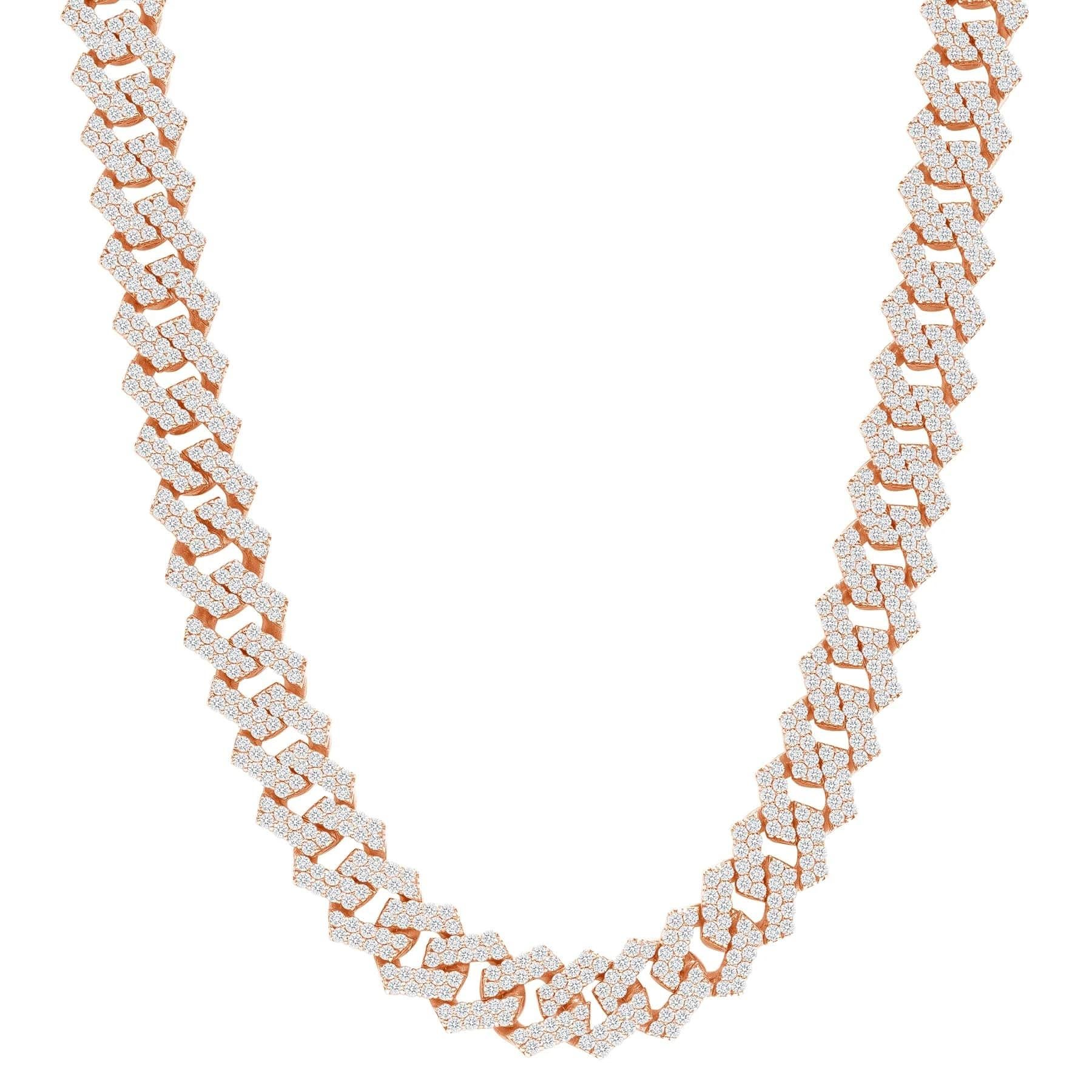 Bracelet à maillons cubains en or 18K avec diamants pavés en vente 2