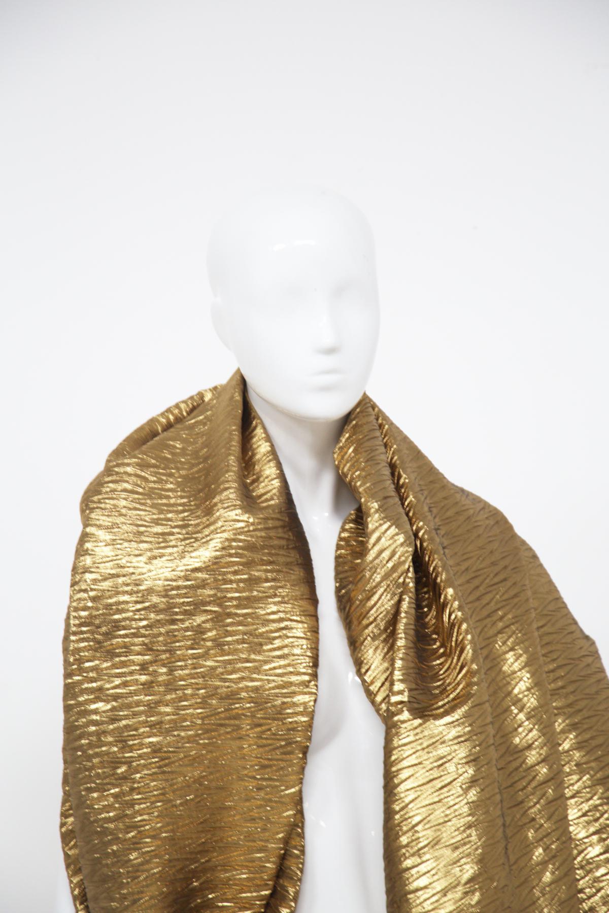 Women's Classy Vintage Golden Silk Satin Stole