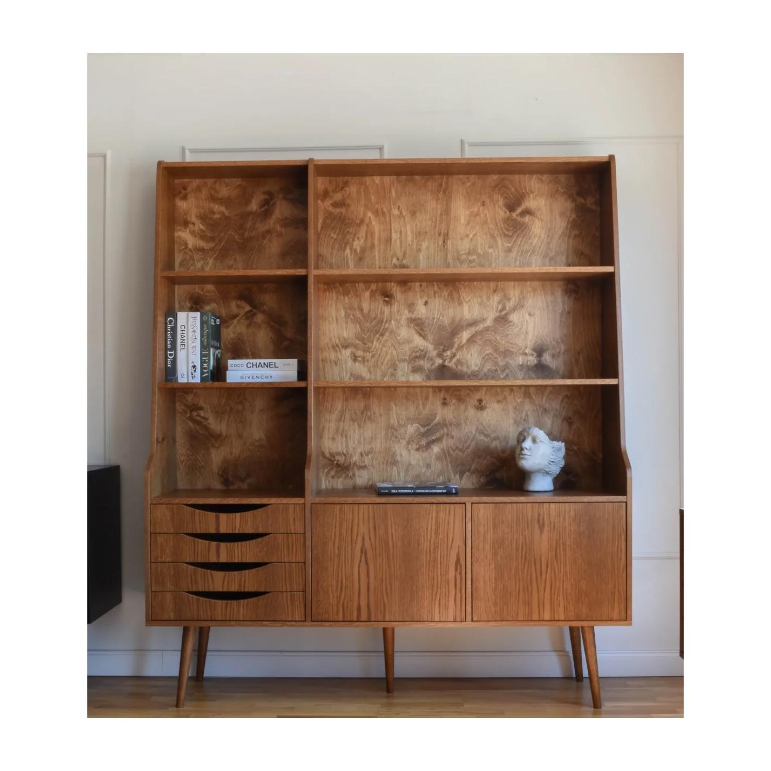 Classy XL Highboard by Pastform
Dimensions: D 40 x W 170 x H 200 cm
Materials: Stained and varnished wood.

Available in different wood color finishes: Whiskey, Rum, BPA, Nobel, Brandy, Schwarz, and Natura. Available in two different widths: 150/170