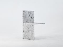 Claste and Here I Sit Hall Chair in Cararra Classico Marble