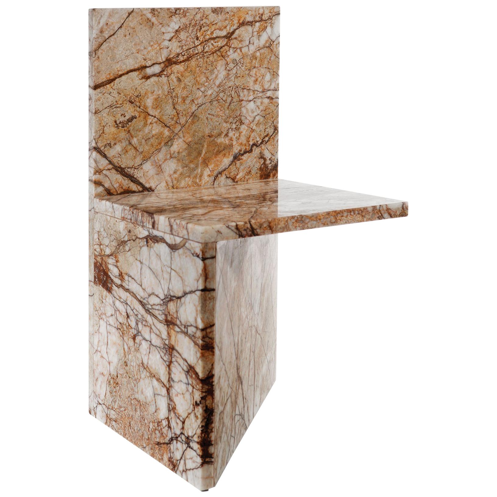 Claste and Here I Sit Hall Chair in Temptation Marble For Sale