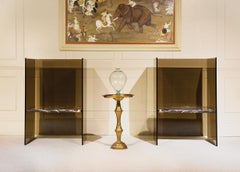Claste for the Love of Solitude Large Chair in Glass with Belvedere Black Marble