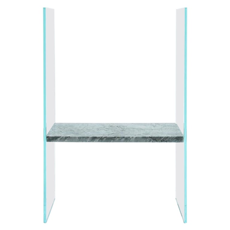 Claste For the Love of Solitude, kleiner Stuhl aus Glas mit Seeperlen-Marmor