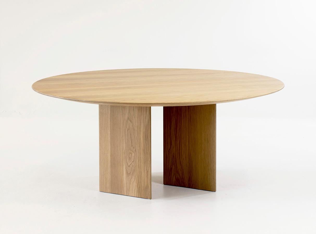 Wood Claste Great Expectation Round Table  For Sale
