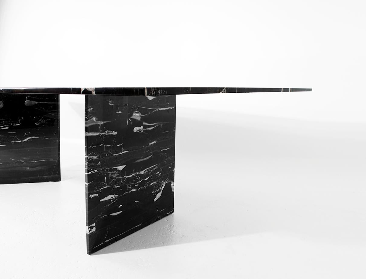 Modern Claste Great Expectations Dining Table in Port Black Marble For Sale
