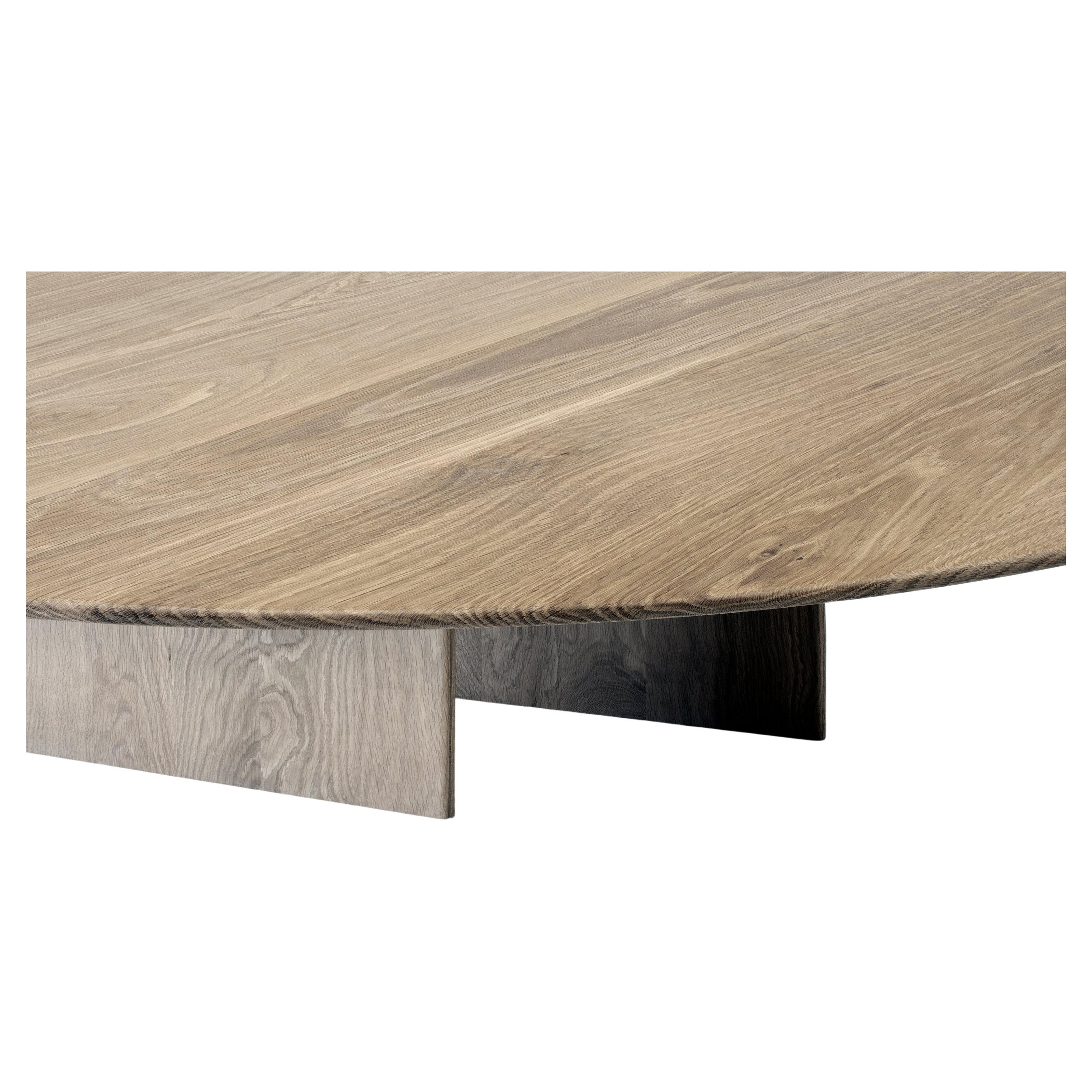 Claste Low Expectation Round Coffee Table in Walnut