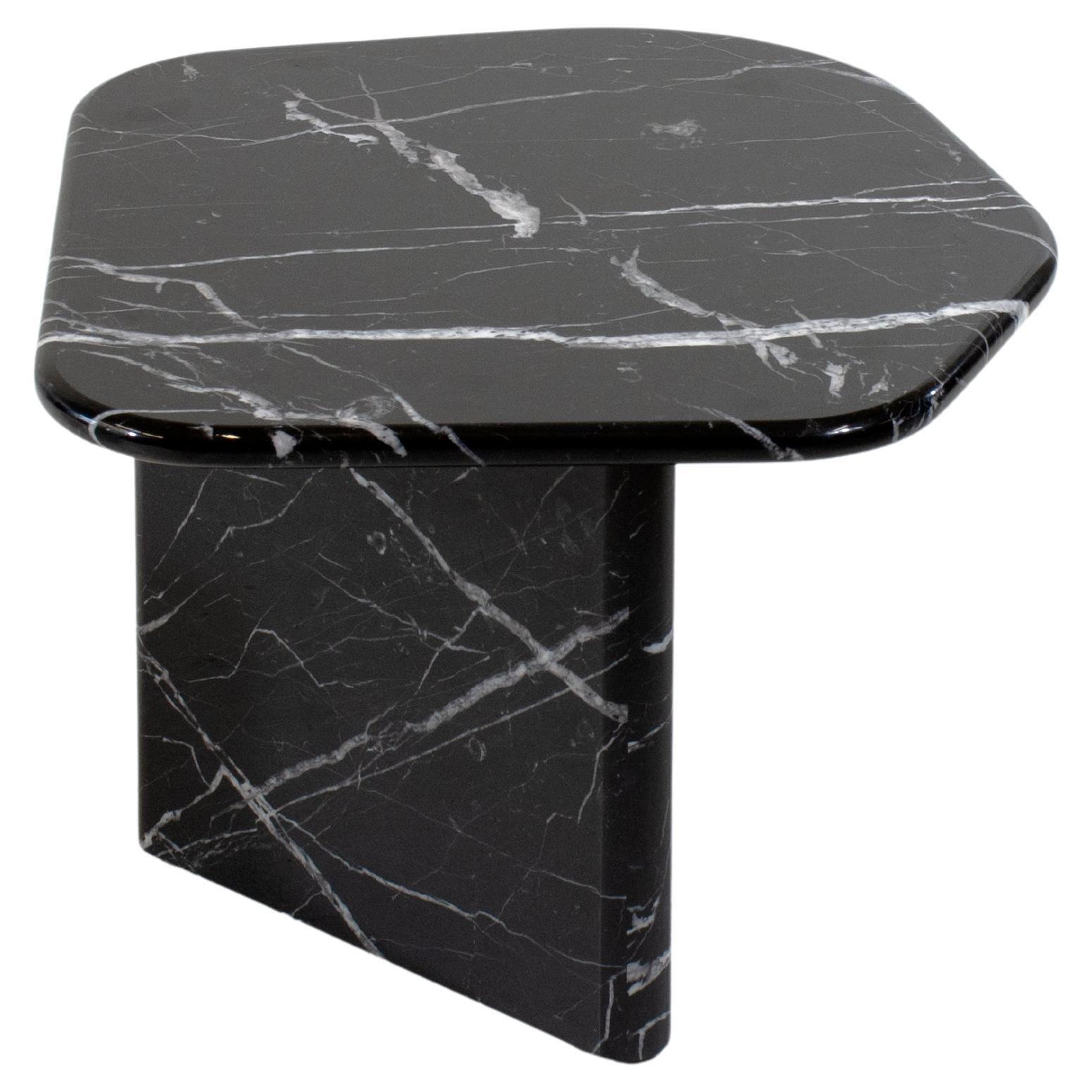 Claste Single Memory  Table in Marquina Marble For Sale