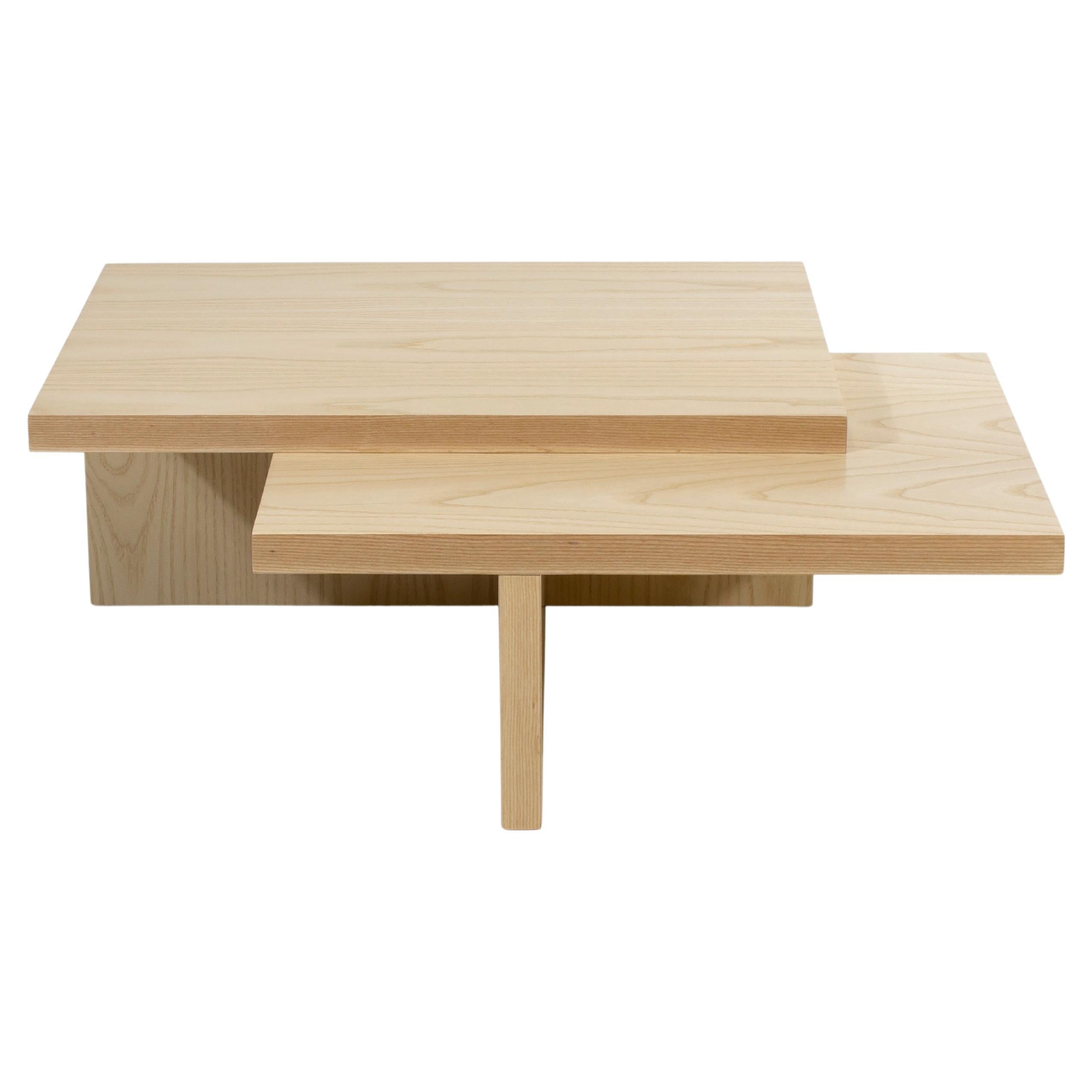 Claste Slide This Way Coffee Table in Natural Ash For Sale