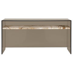 Claste to Float from Grace Console in Bronze Glass with Temptation Marble