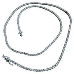 Clastic 4.5CTW Diamond Tennis Necklace 14K White Gold