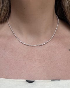 Clastic 4.5CTW Diamond Tennis Necklace 14K Yellow Gold