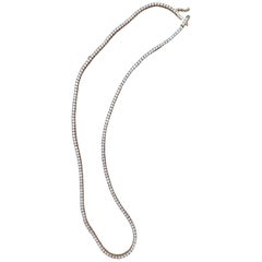 Clastic 4.5CTW Diamond Tennis Necklace 14K Yellow Gold