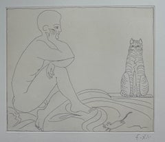 Francois-Xavier Lalanne (1927-2008) Chat, souris et homme assis, 2002
