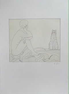 Francois-Xavier Lalanne (1927-2008) Chat, souris et homme assis, 2002