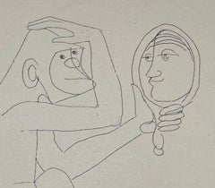 Francois-Xavier Lalanne (1927-2008) The Monkey with the mirror (Singe au miroir)