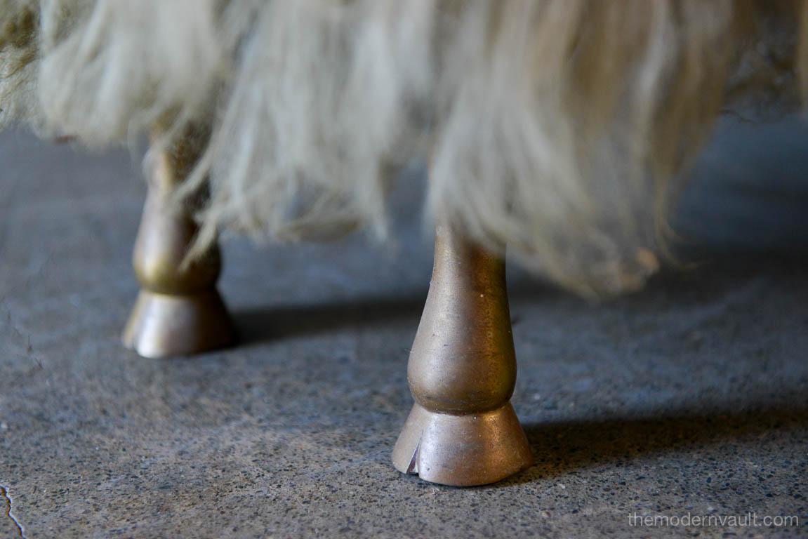 Mid-Century Modern Claude and Francois-Xavier Lalanne Style Sheep Ottoman or Stool, circa 1970