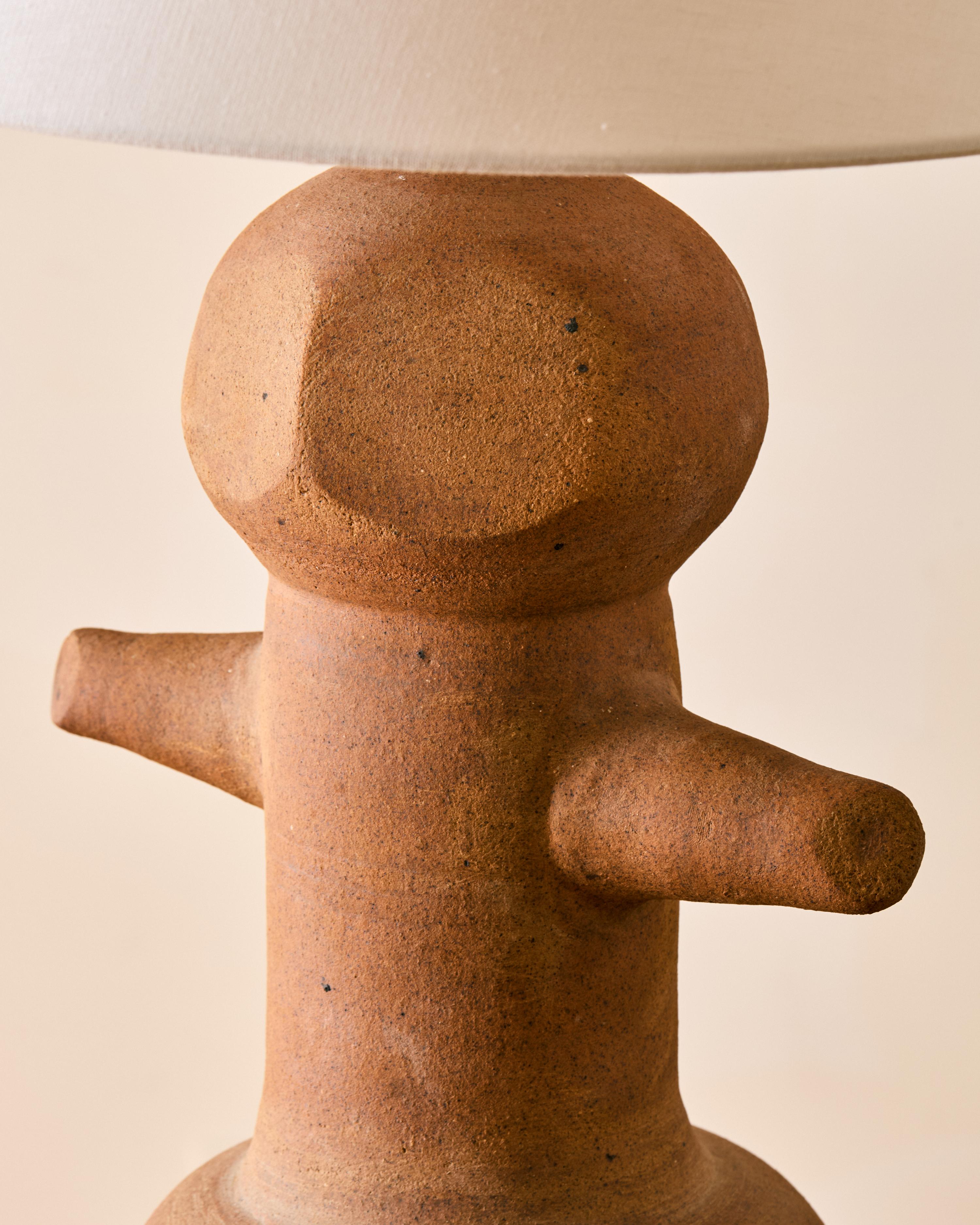 Claude and Jean Bersoux Ceramic Table Lamp In Good Condition For Sale In Long Island City, NY