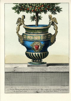 Bronze Urns with Citrus Trees, 2 prints