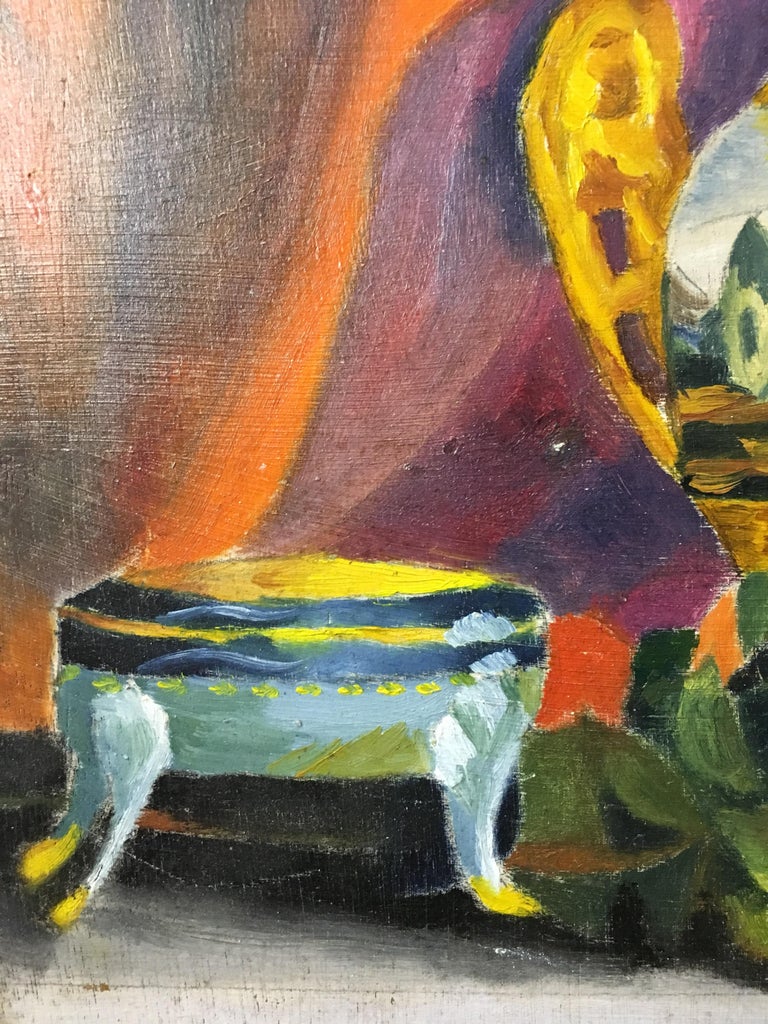 Colourful Still Life, Impressionist Oil Painting, Signed For Sale 1