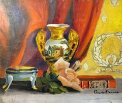 Colourful Still Life, Impressionist Oil Painting, Signed