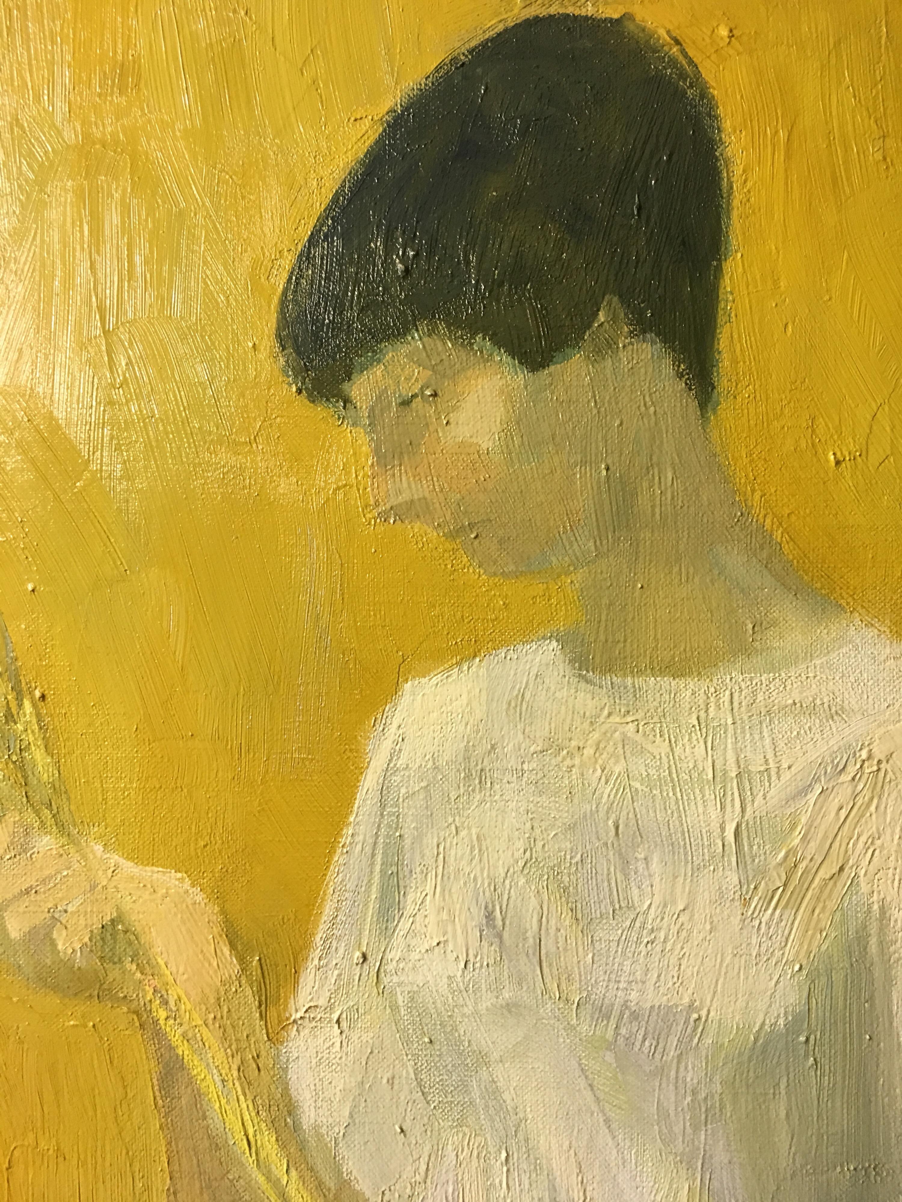 'La Jeune Fille Aux Epis' Impressionist Portrait, Signed Oil Painting 2