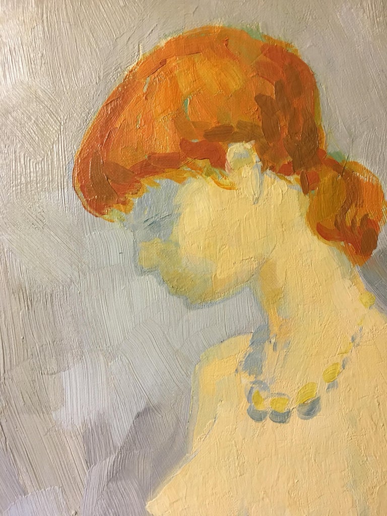 Lady with the Orange Hair, French Oil Painting  For Sale 1