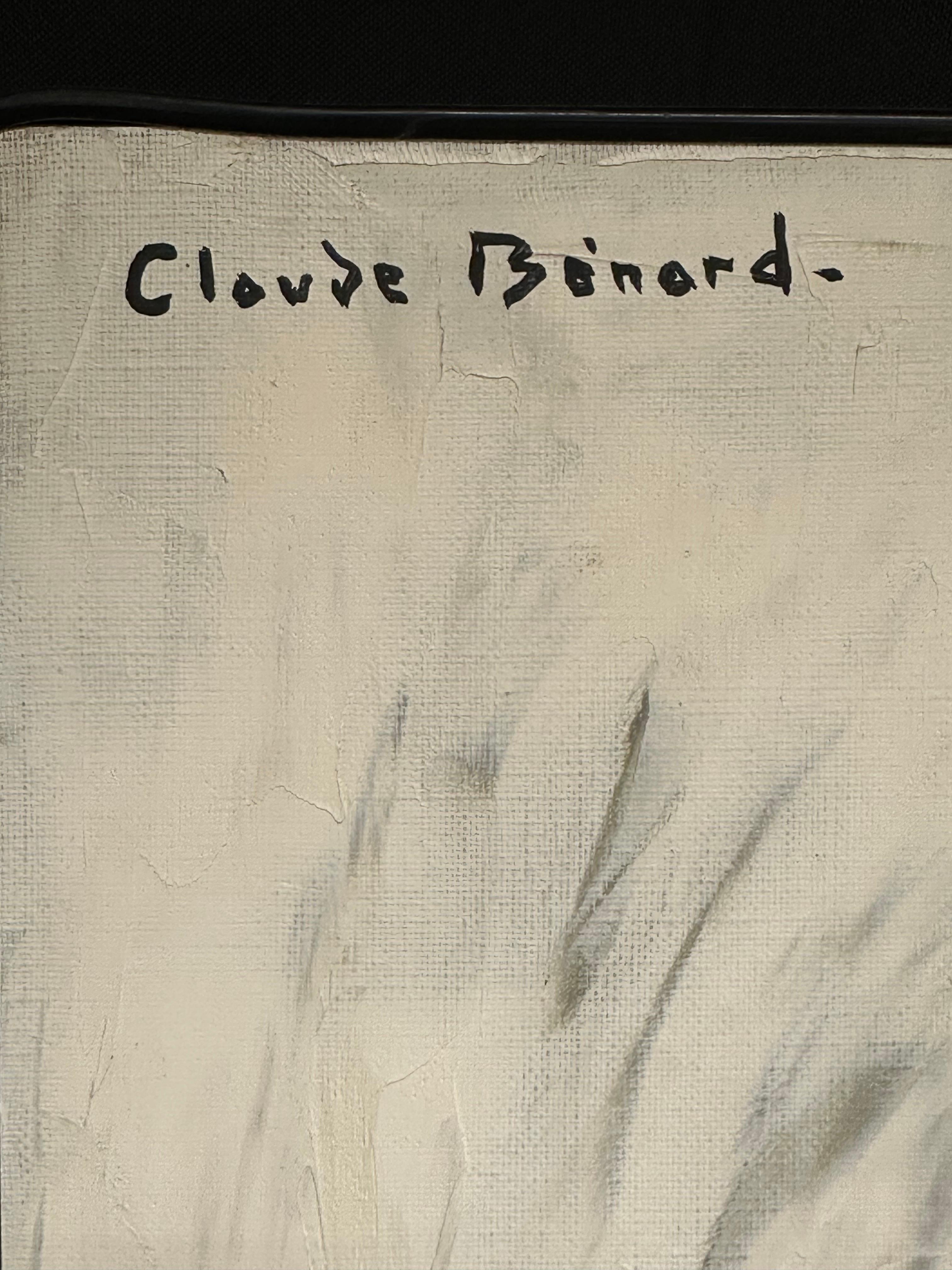 Claude Benard (1926-2016, Franzose), unterzeichnet
Porträt einer modischen jungen Dame
Ölgemälde auf Leinwand, ungerahmt, in der oberen Ecke signiert
Gemälde: 32 x 24 Zoll
Herkunft: Nachlass des Künstlers, Frankreich
Zustand: insgesamt sehr