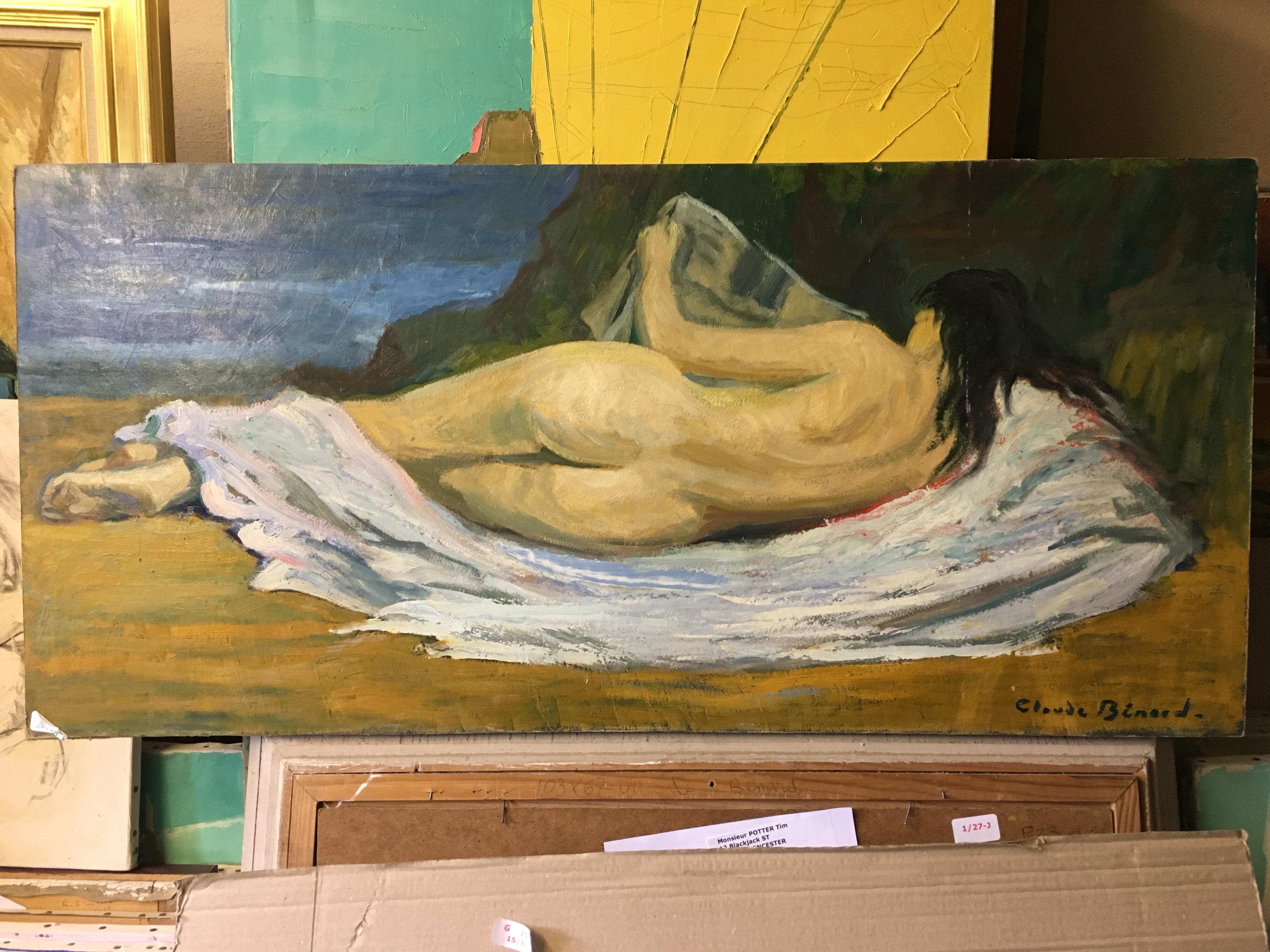 Large Impressionist Nude, French Oil Painting, Signed 4