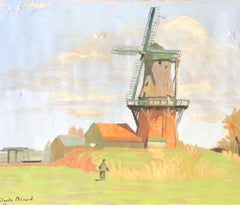 claude benard artist
Moulin á Dokkum
, Impressionist Signed Oil Painting