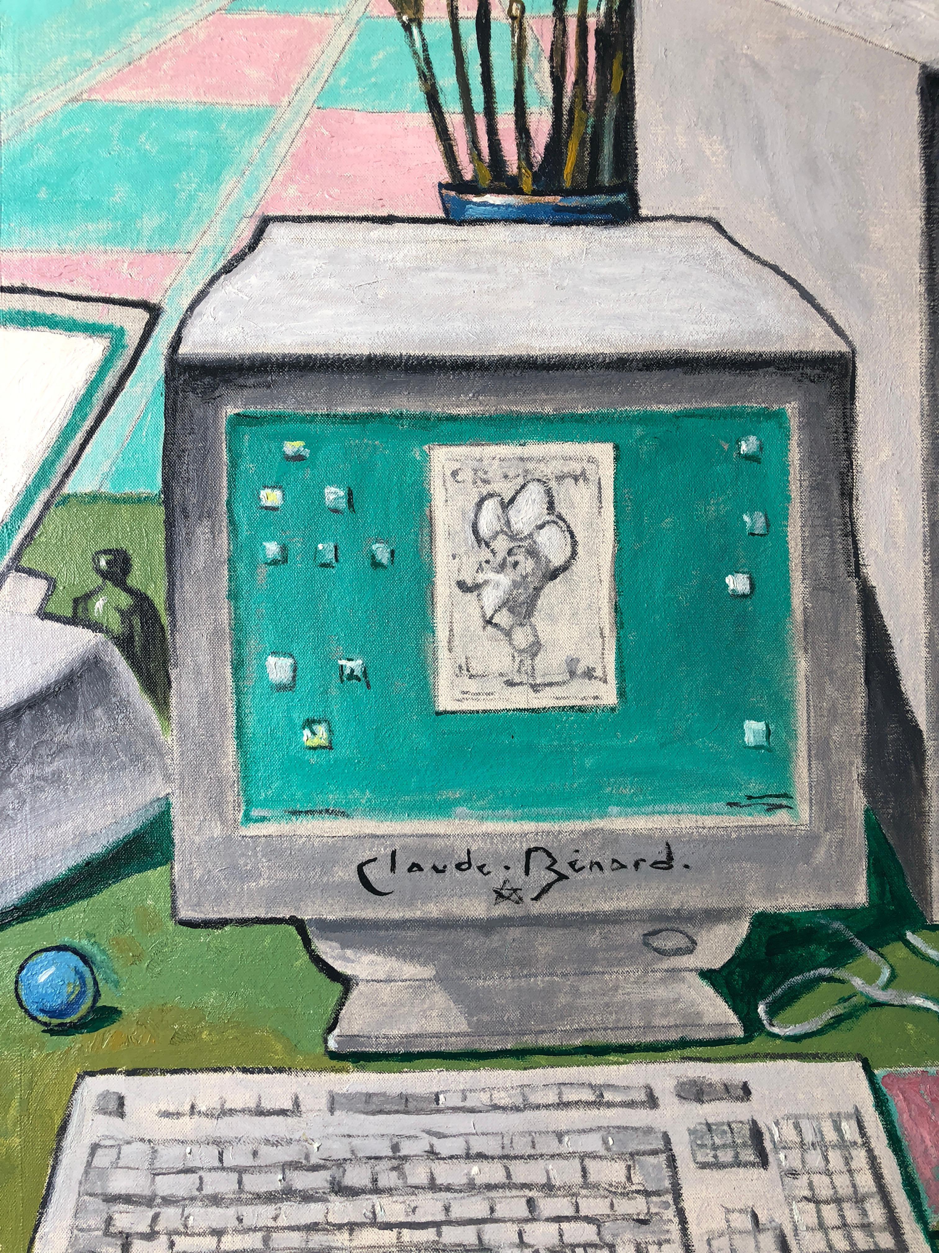 painting of a computer