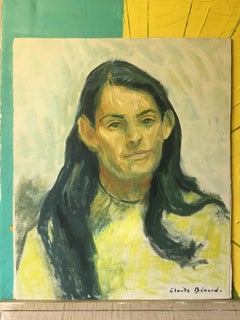 The Lady in Yellow, Impressionist Portrait, Signed Oil Painting