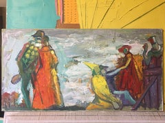 The Thespians, French Impressionist Oil Painting