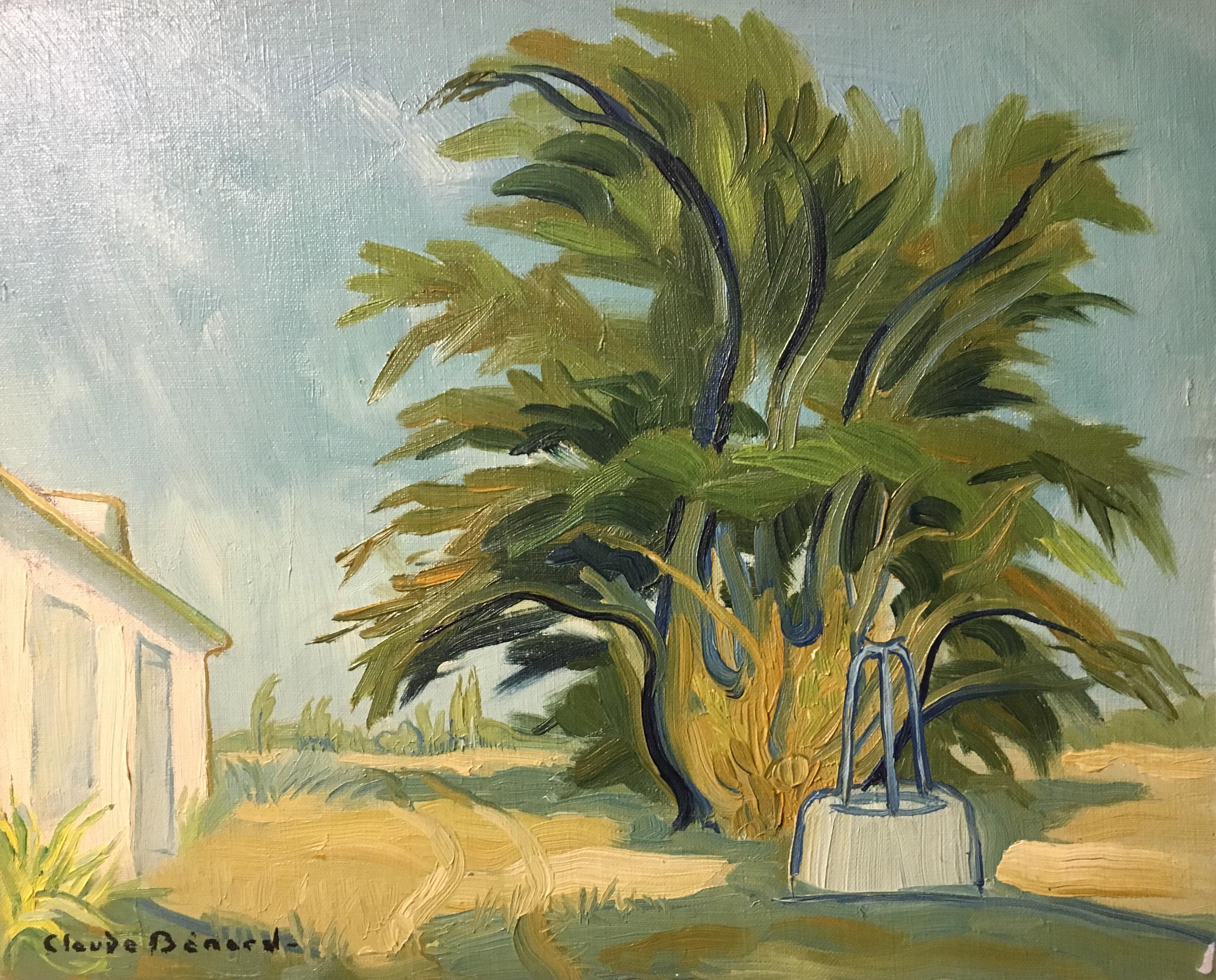 Claude Benard Landscape Painting - Villa aux Sables Vigniers, Impressionist Landscape, Oil Painting, Signed