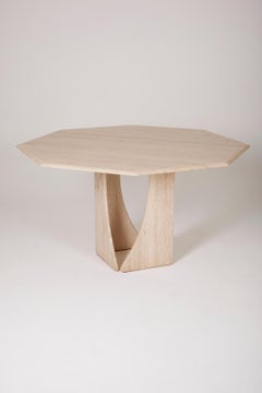 Claude Berraldacci travertine dining table, 1990s
