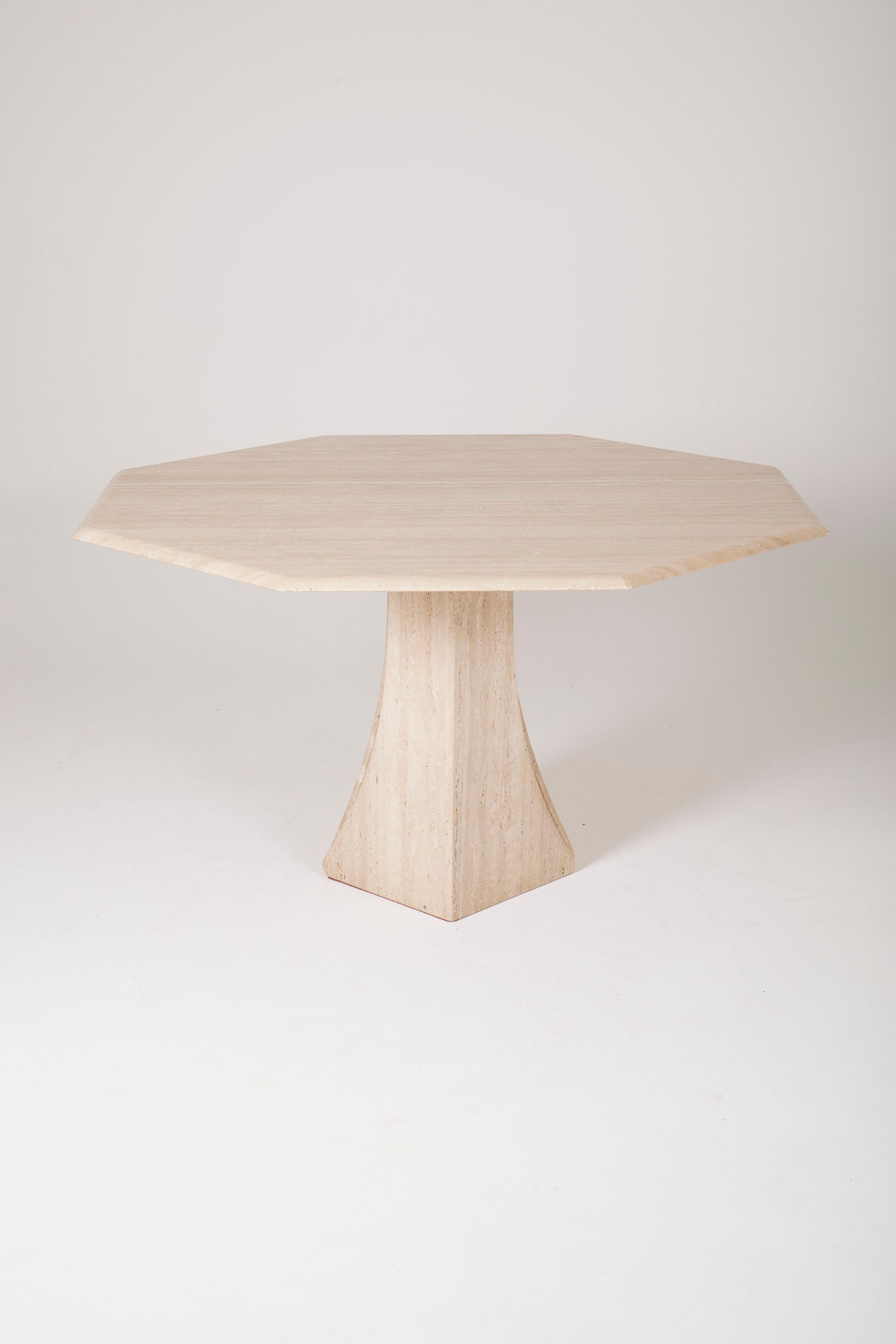 Travertine Claude Berraldacci travertine dining table, 1990s