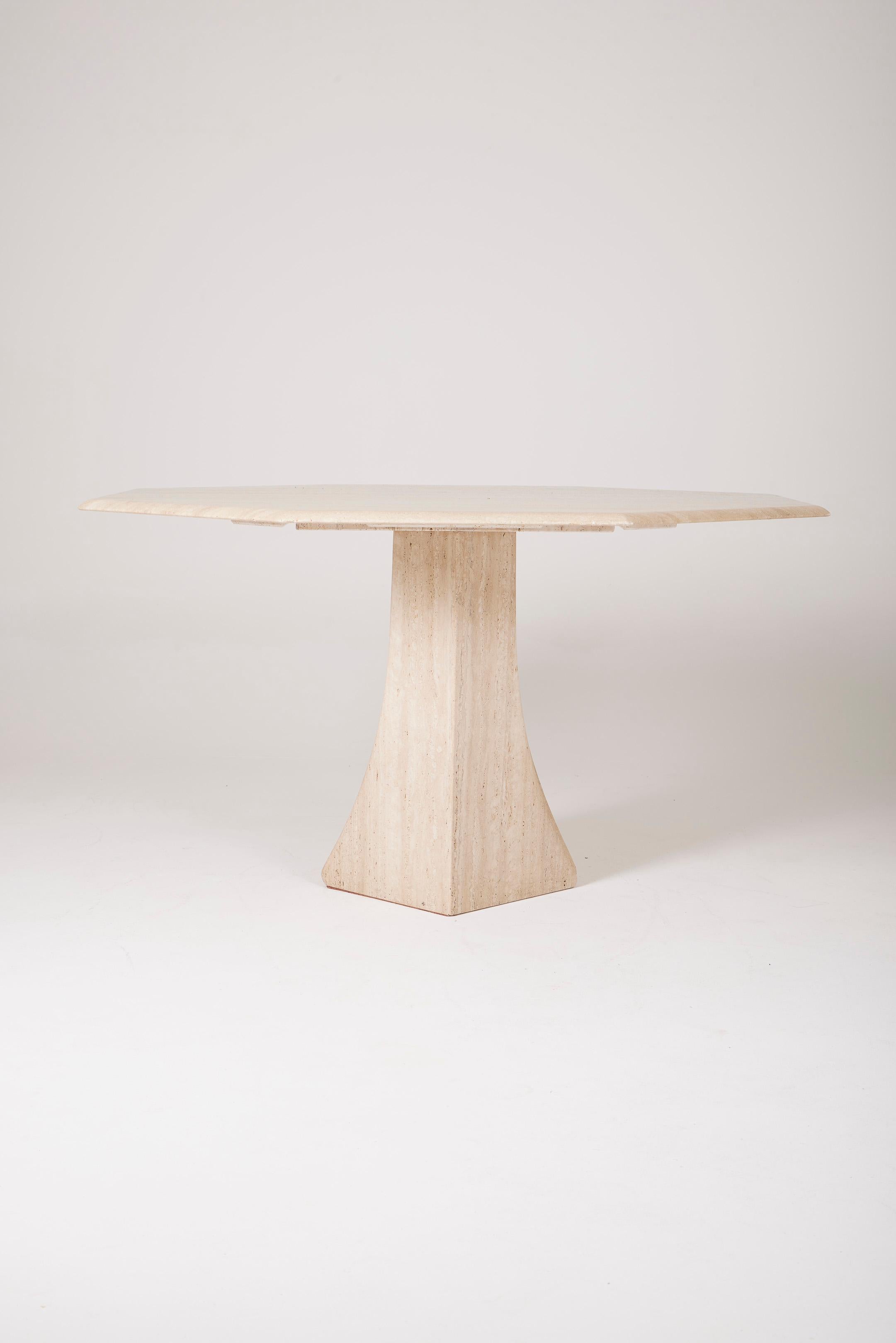 Claude Berraldacci travertine dining table, 1990s 1