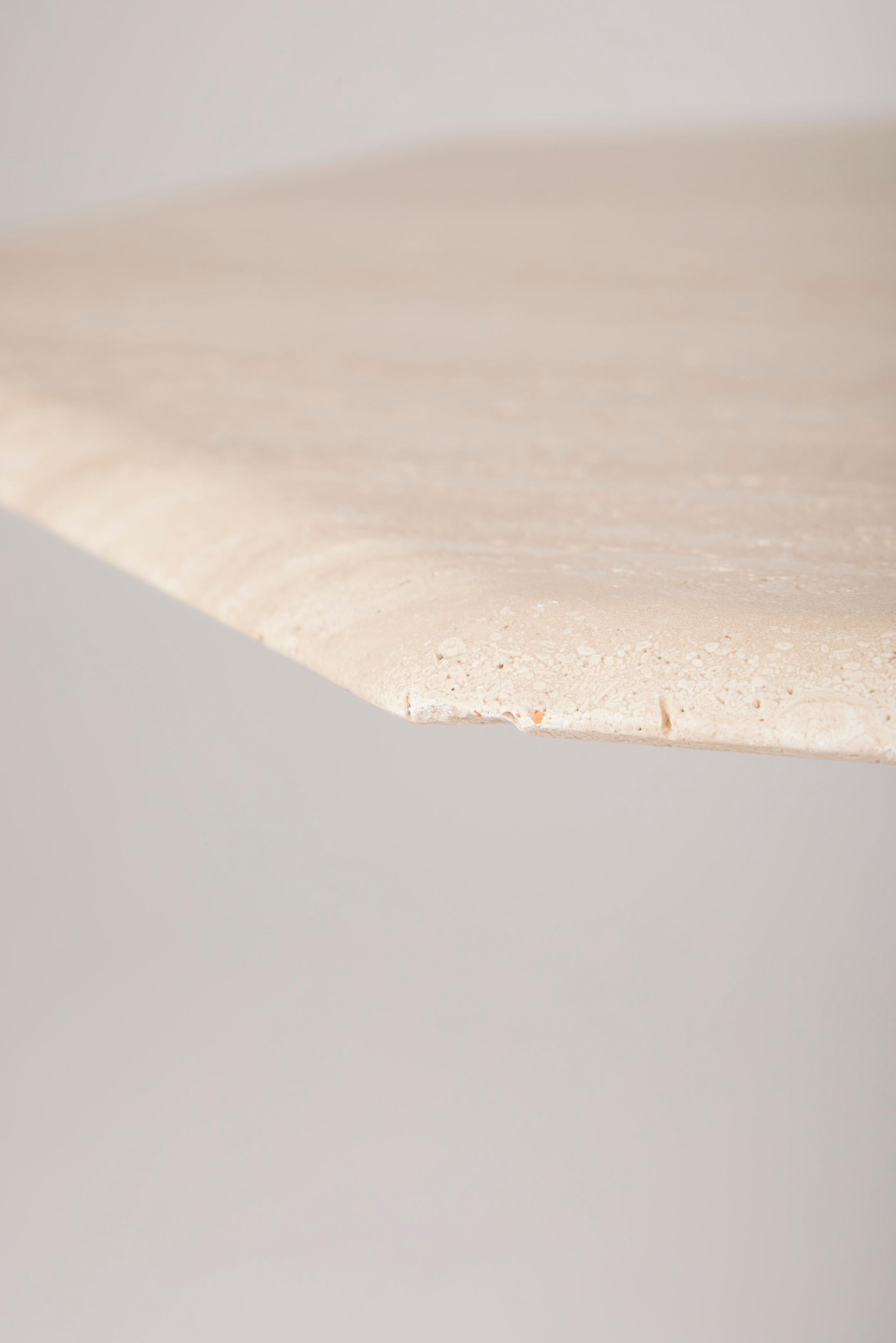Claude Berraldacci travertine dining table, 1990s 2