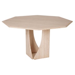 Claude Berraldacci travertine dining table, 1990s